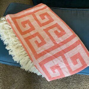 Greek Key pattern blanket/throw